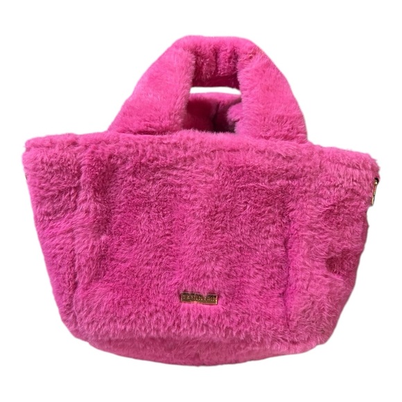 Barbie x Skinny Dip Pink Faux Fur Mini Clutch Handbag - Picture 4 of 7